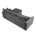 Rohová pohovka, šedá, látka, ASB-C3990 GREY2