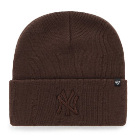 47 Brand Pánská zimní čepice New York Yankees MLB Haymaker ’47 CUFF KNIT Brown