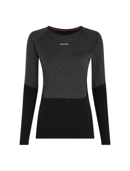 ICEBREAKER Wmns 200 Oasis+ LS Crewe, Black/Jet Heather/Undyed/Cb velikost: S