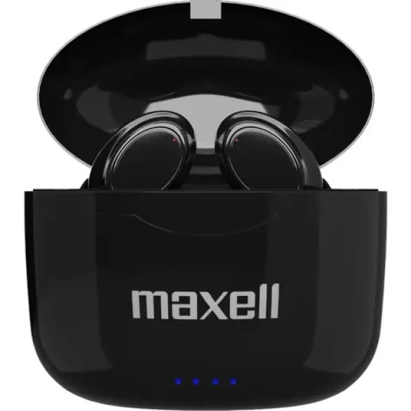 Maxell Bass Sync černá / Bezdrátová TWS sluchátka / BT 5.0 / až 15 hod / Nabíjecí pouzdro / USB-C