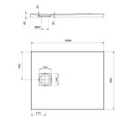 CERSANIT - Sada C253 sprchová vanička obdélníková TAKO SLIM 120x90x4,5 bílá mat + sifon VIR S208-008