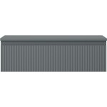 MEXEN/S - Rivel koupelnová skříňka pod umyvadlo 80 cm s deskou, 1 šuplík, reliéf , grafit mat 91A20-08023-1-BFC66