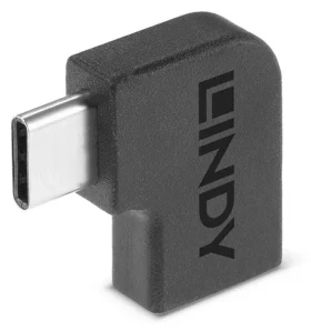 Lindy USB-C 90° černá / Adaptér / USB-C - USB-C / USB 3.2 Gen 2x2 / 20 Gbit/s (41894)