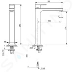 IDEAL STANDARD - Edge Baterie pro umyvadlovou mísu, chrom A7114AA