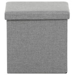 Taburet s úložným prostorem, šedá, látka, TAB-461 GREY2