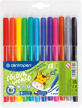 Dětské fixy Centropen Colour World 7550 sada 12ks