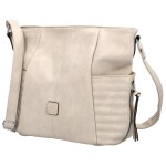 Trendy dámská koženková crossbody kabelka, Lisana, krémová