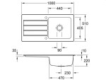 VILLEROY & BOCH - Keramický dřez Architectura 60 Graphit nástavný 1000 x 510 bez excentru 336001i4