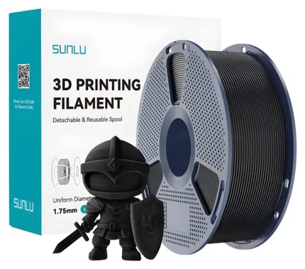 Sunlu PLA+ černá / Filament / PLA / 1,75 mm / 1 kg (PLA+ B)