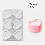 Dortisimo Silikonová forma na pečení/na mražené dezerty Srdíčka (na 6 ks) 21 x 14 cm