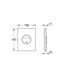 GROHE - Nova Cosmopolitan Ovládání splachování, phantom black 38765KF0