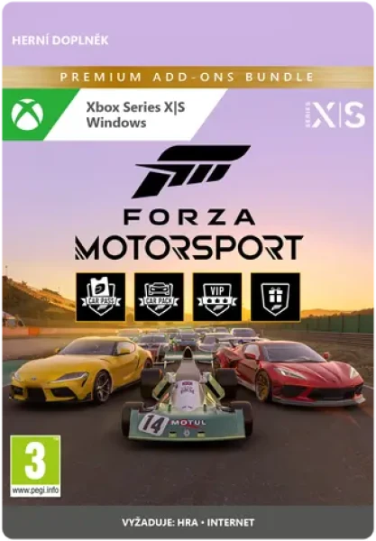 XSX Forza Motorsport: Premium Add-Ons Bundle / El. licence / Závodní / Angličtina / od 3 let / DLC pro Xbox Series (7CN-00114)