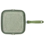 Risoli DR GREEN 26x26 cm zelená / Grilovací pánev / Litý hliník 7,2 mm / Green Stone® povrch (0094BDRIN/26)