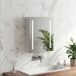 Mereo Koupelnová galerka 60 cm, zrcadlová skříňka, stříbrná CN190P
