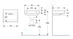 GEBERIT - ONE Umyvadlo na desku 50x41x14 cm, skrytý přepad, bez otvoru pro baterii, vodorovný odtok, matná bílá 505.025.00.1