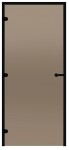 Dveře do parní sauny ALU HARVIA 9x21, bronzové 890x2090 mm, černý rám CDA92101BLL