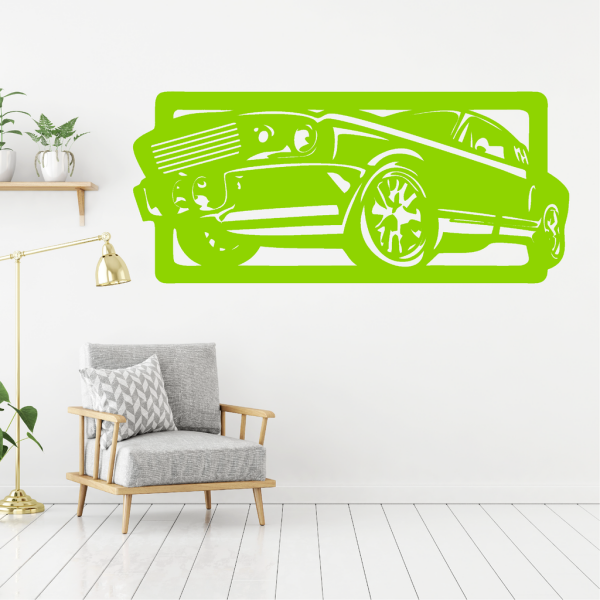 Samolepka Auto Ford Mustang Barva: zelená, Velikost: 60 x 26 cm