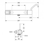 IDEAL STANDARD - Ceraplus Safe Termostatická sprchová baterie s lékařskou pákou, chrom A5549AA