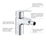GROHE - QuickFix Start Bidetová baterie s řetízkem, chrom 32281002