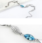 Souprava náhrdelníku, náušnic a náramku Elegance Seablue, Světle modrá 40 cm + 5 cm (prodloužení)