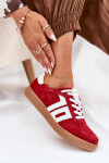 Sneakersy Sportovní Boty Semišové Červené Vinceza 79517 39