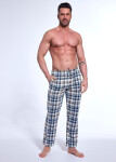 Cornette 691/59 S-2XL pánské pyžamové kalhoty tmavě modrá - mřížka XL