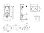 GEBERIT - Kombifix Set předstěnové instalace, klozetu Arkas I a sedátka softclose, tlačítko Sigma20, bílá/pozlacená SANI15CA3131