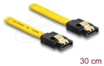 Delock SATA III žlutá / Kabel / SATA - SATA / 0,3 m / 6 Gb/s / kovové klipy (82805)