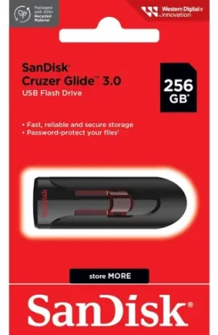 SanDisk Cruzer Glide 256 GB / Flash disk / USB 3.0 / až 100 MB/s (SDCZ600-256G-G35)