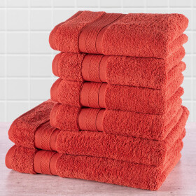 Sada froté ručníků a osušek MEXICO terakotová 6 ks