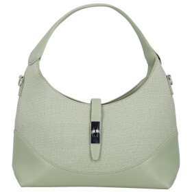 Trendy dámská koženková kabelka do ruky Lussy, zelená