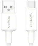 USAMS U90 bílá / Kabel / USB-A - USB-C / 3A / 1 m (SJ761USB01)