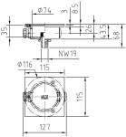 Hugo Lahme propojovací krabice se čtvercovým krytem