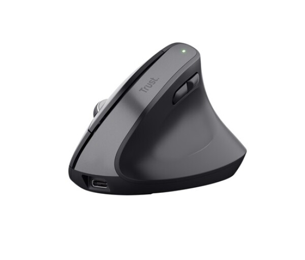 TRUST myš Bayo+ Ergonomická vertikální myš, Bezdrátová, černá EDF_1667348