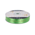 Orion Vánoční stuha zelená Zásilka od Ježíška 15 mm x 25 m (1 ks)