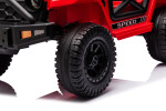 Mamido Elektrické autíčko OFFROAD červené 12V Vysoký podvozek, široké sedadlo, Odpružené nápravy, 2,4 GHz Dálkové ovládání LED světla
