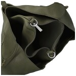 Trendy dámský koženkový set kabelek Lusiana, tmavě zelený