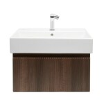 Koupelnová skříňka s baterií a umyvadlem SAT Evolution 1 58x30x44,8 cm ořech mat SATEVO60NAU2BA SATEVO60NAU2BA