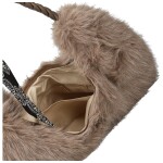 Módní dámská plyšová kabelka do ruky Raiga, khaki