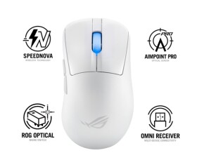 ASUS myš ROG Keris II Ace, bezdrátová herní myš, bílá EDF_1663044