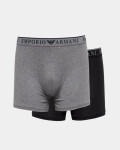 Pánské boxerky 2Pack 111912 4R720 černošedé Emporio Armani