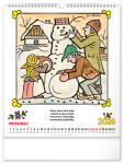 Nástěnný kalendář 2026 NOTIQUE - Josef Lada – Říkadla, 30 x 34 cm