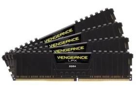 Corsair VENGEANCE LPX BLACK 64GB / 4x16GB / DDR4 / 2400MHz / PC4-19200 / CL14-16-16-31 / 1.2V / XMP2.0 / s chladičem (CMK64GX4M4A2400C14)
