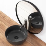 REA - Umyvadlo na desku Brenda 37x37 šedé REA-U1897