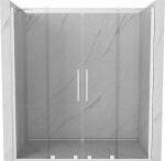 MEXEN/S - Velar Duo posuvné sprchové dveře 180, transparent, białe 871-180-000-02-20