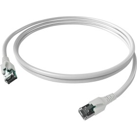 Easylan CP1KWBWBW0030 RJ45 síťové kabely, propojovací kabely CAT 6A S/FTP 3.00 m bílá dvoužilový stíněný, bez halogenů, samozhášecí 1 ks