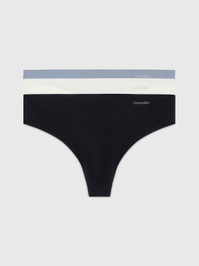 Dámská tanga 3Pack 000QD3558E NP0 vícebarevné - Calvin Klein M