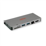 Hyper USB-C Univerzální dokovací stanice pro MacBook M1 / 2 x USB-C / 2 x HDMI / 2 x USB 3.0 / RJ45 / MicroSD / SD / pod (HDM1H-GL)