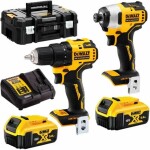 DEWALT DCK2061P2T / Aku set nářadí / příklepová vrtačka rázový šroubovák / 18V / 2x 5Ah (DCK2061P2T)