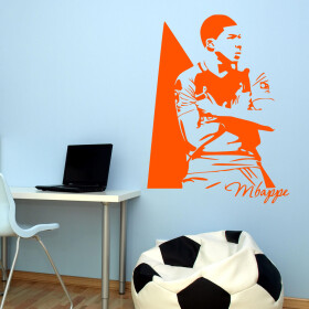 Samolepka Kylian Mbappé Barva: oranžová, Velikost: 100 x 75 cm